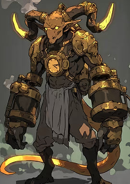 Gift Card: Dark Dwarven Steampunk Minotaur that dominates!