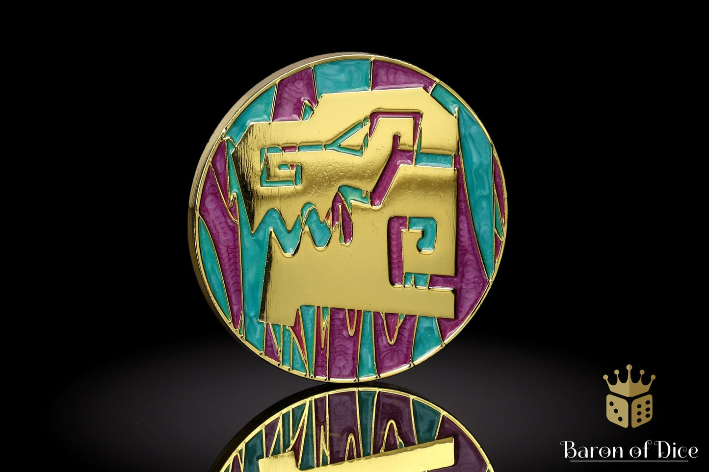 3" Metal Combat Gauge | Aztec Gators | Baron Coin™ Compatible