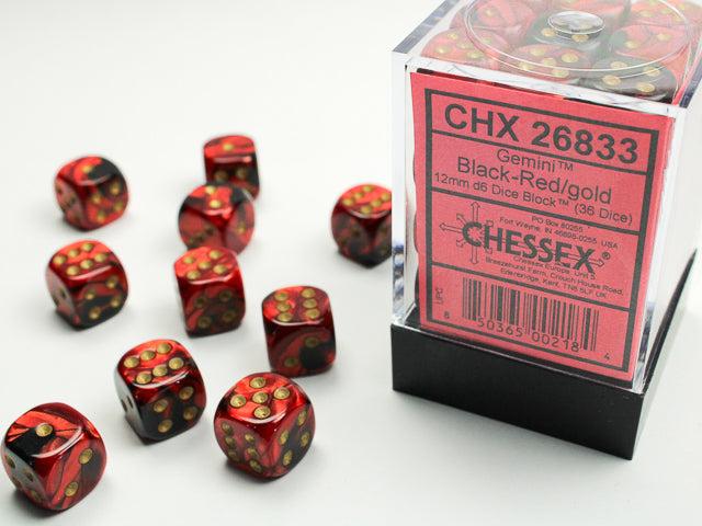CHX26833 GEMINI 36D6 BLACK-RED/GOLD 12MM