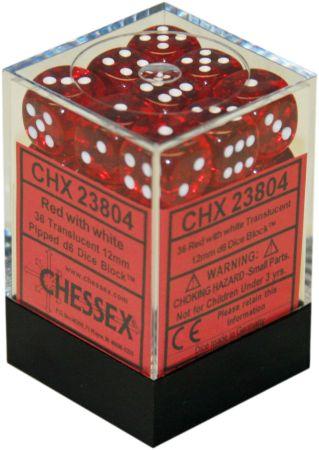 CHX23804 TRANSLUCENT 36D6 RED/WHITE 12MM