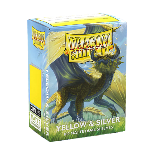 Dragon Shield Sleeves Matte Yellow and Silver