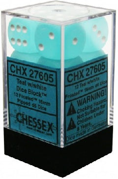 CHX27605 Frosted 12D6 Teal/White 16Mm