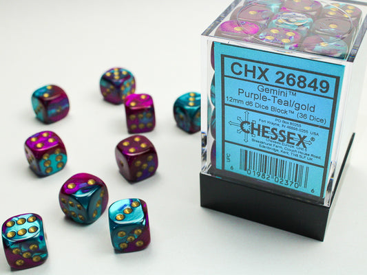 CHX26849 GEMINI 36D6 PURPLE-TEAL/GOLD 12MM